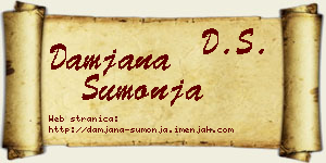 Damjana Šumonja vizit kartica